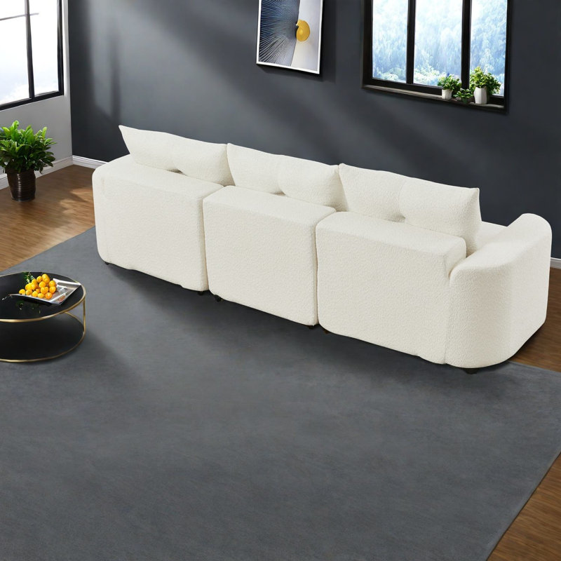 Compression Sofas, 109 Inch Chenille 3 Seat Modern Cloud Couch for Home
