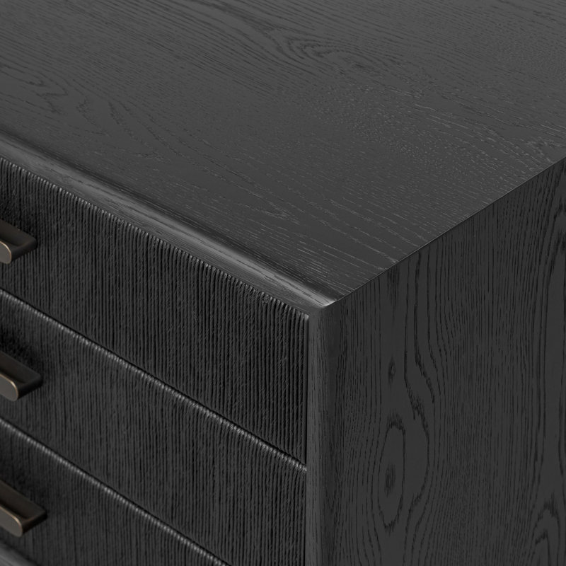 Rosenell Closed Nightstand, Black