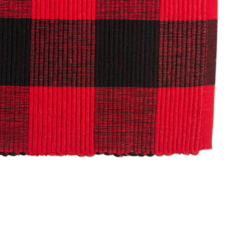 Napperon en coton 19 po wolsingham Buffalo, Rouge / Noir