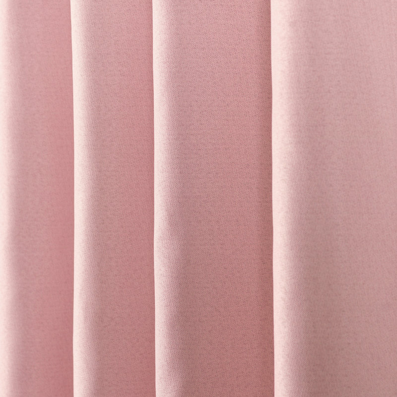Panneau de rideau simple obscurcissant de couleur unie avec œillets Solway, l 52 po x L 130 po, Rosé corail