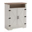 Armoire de rangement pour chaussures à 6 niveaux, armoire de rangement pour chaussures Farmhouse avec tablette réglable et rangement ouvert à 2 niveaux, armoire à chaussures autoportante avec embout anti-basculement pour entrée
