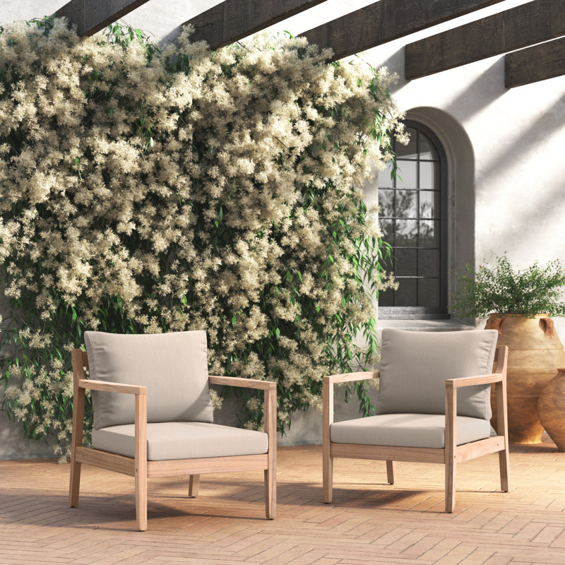 Amina 3-Piece Cushioned Outdoor Seating Group with End Table