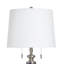 Lampe de table en verre - Wellen - abat-jour blanc
