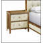 Table de chevet moderne à finition noyer avec tiroirs pour meubles de chambre à coucher | Idée de cadeau