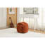 Tissu orange chenille - moderne et confortable pour les espaces intérieurs. P 19,29 po x l 17,31 po, 14,96 lb Matériau, intérieur en mousse, structure en bois, capacité de 250 lb, chambre à coucher prête à l'emploi. Rempli, être utilisé-365125086