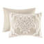 Housse de couette en chenille de coton Shabby Chic en très grand / très grand lit, avec literie
