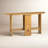 Santo 60" Honey Oak Solid Wood Console Table Brown Finish 3 Legged Base Semi Circle Console Table