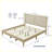 Modern Solid Wood Platform Bed With Rattan
