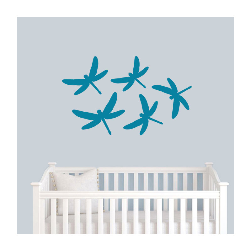 Décalcomanie murale libellules, Bleu sarcelle