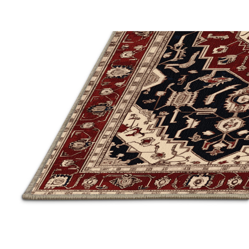 Tapis brun lavable à la machine, Rectangle de 5 pi x 8 pi