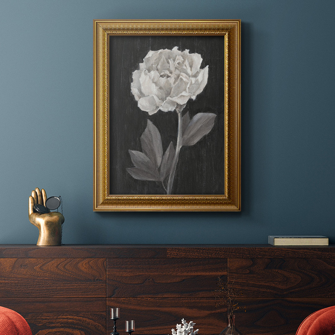 Black And White Flowers IV Premium Framed Canvas- Ready To Hang Red Barrel Studio® 