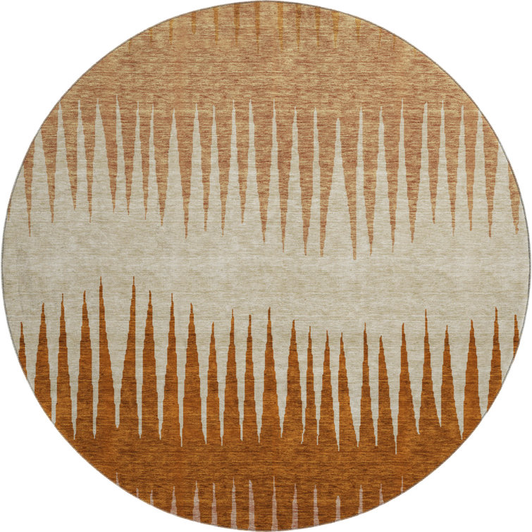 Premium Machine Washable Prisco Copper Rug