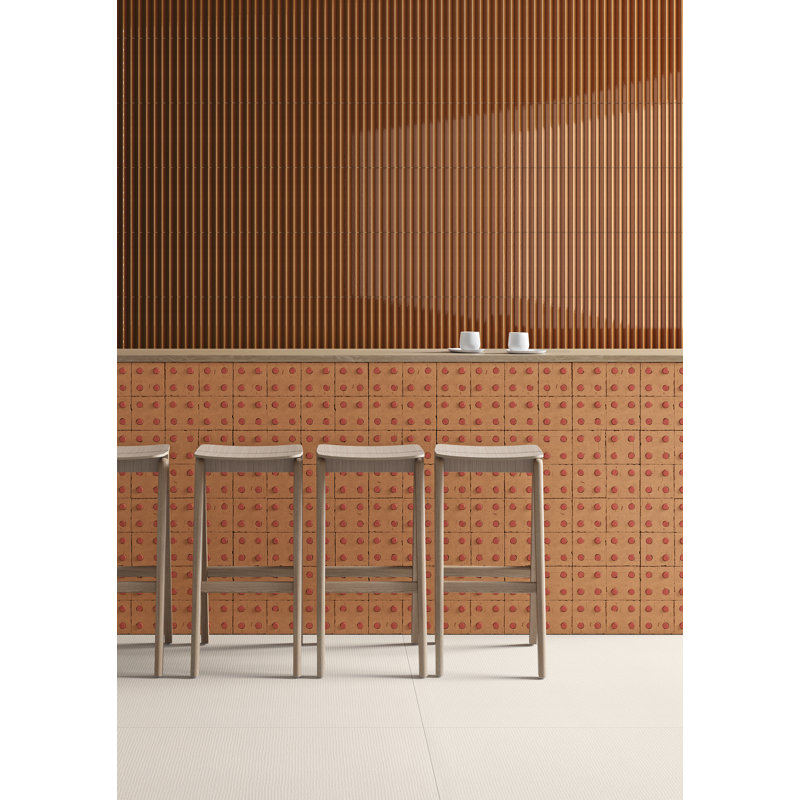 Rombini Triangle Small Glossy 1" x 12" Novelty Mosaic Tile, Brun
