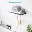 Porte-serviettes de salle de bain en acier inoxydable 24 pouces - fixation murale, robuste, finition noire mate