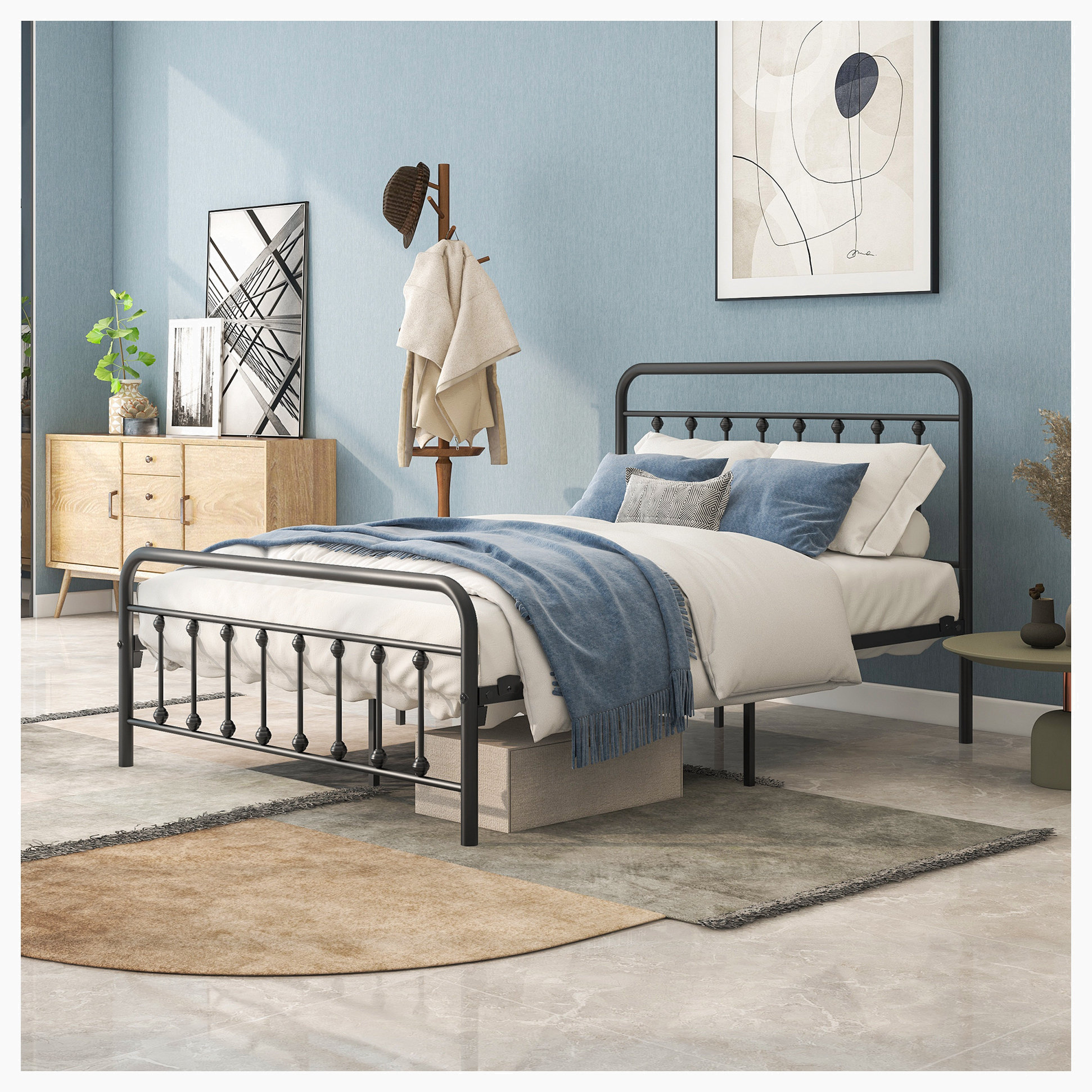 August Grove® Metal Slat Bed | Wayfair