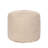 Catherin Upholstered Beige Pouf