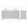 Ariel Monrow 67 Inch Double Oval Sink Bathroom Vanity With Pure White Quartz Countertop
