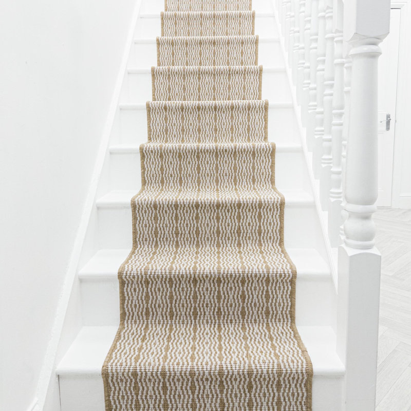 Stair Runner Striped Flatweave Area Rug, Runner 60 x 450 cm
