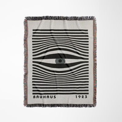 Bauhaus Eye Abstract Cotton Blend Blanket Throw