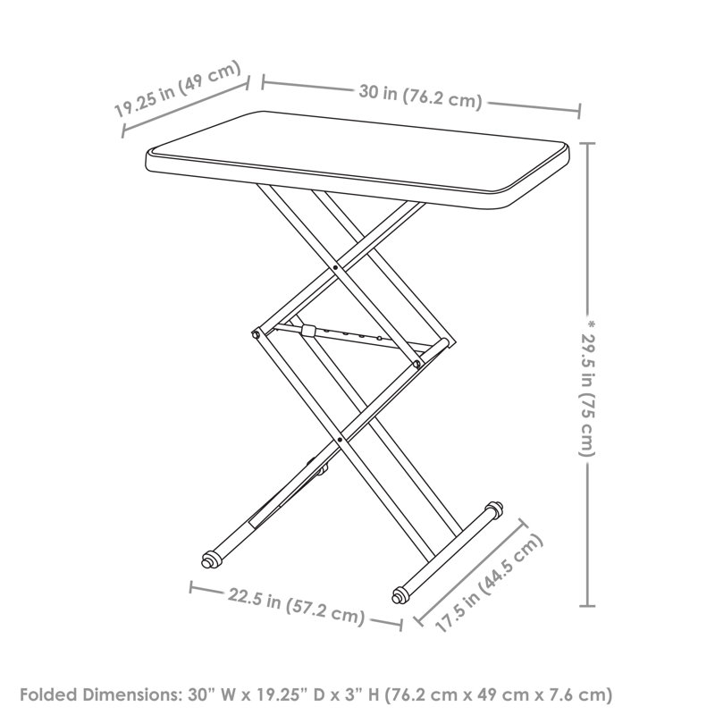 Rectangular Patio Table with Adjustable Legs