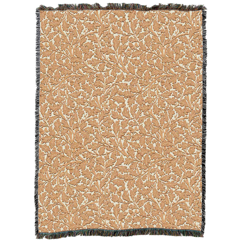Couverture en chêne Pure Country Weavers William Morris, L 54 po x L 72 po, Pêche