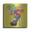 Art mural en métal luxueux «Love Shoes 2 Bright» par Farida Zaman, 36 po x 36 po