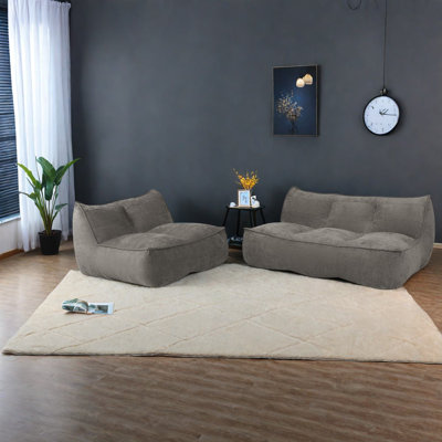 Canapés modulaires à compression, canapé moderne en lin de coton de 88,5 pouces pour la maison