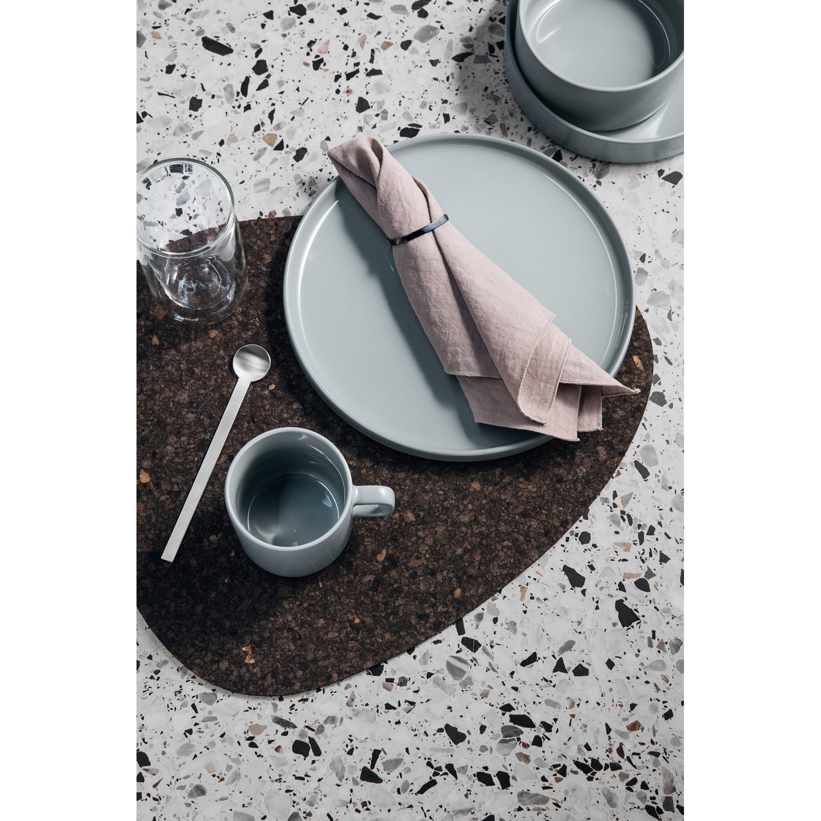 Blomus Pilar 8" Salad Plate, Moonbeam/Cream
