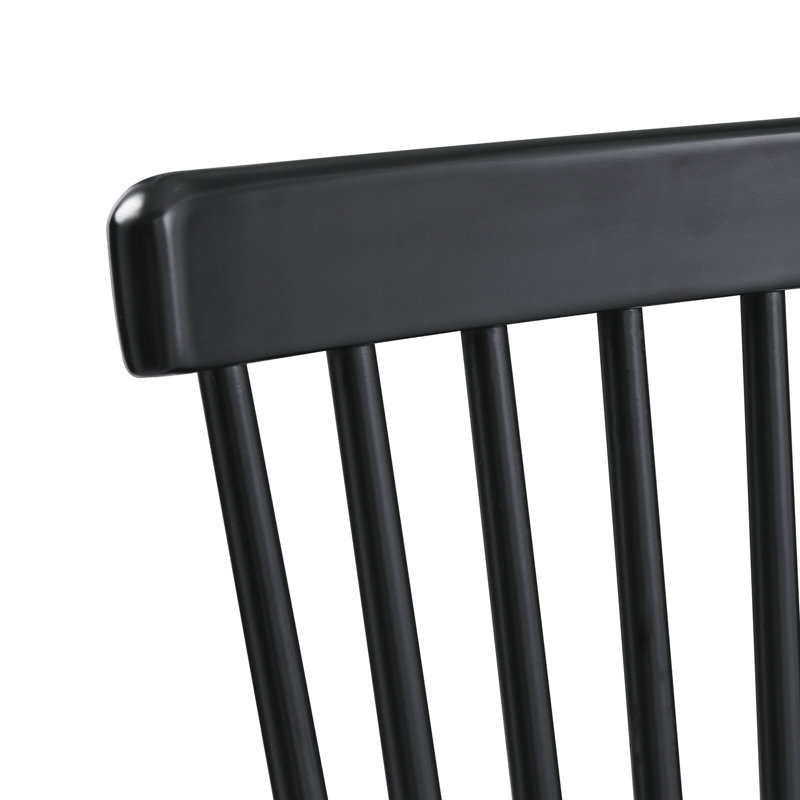 Solid Wood Counter Stool, Counter Stool (24" Seat Height), Black, 3