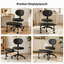 Chaise de bureau pivotante à jambes croisées multipositions