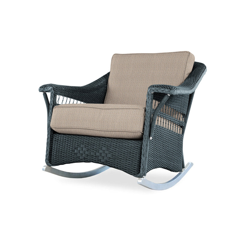 Nantucket Outdoor Rocker Chair, White, Demo Oatmeal