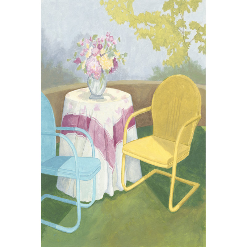 Garden Conversation II by Megan Meagher - Wrapped Canvas Painting, 46cm H x 30cm W x 3.8cm D