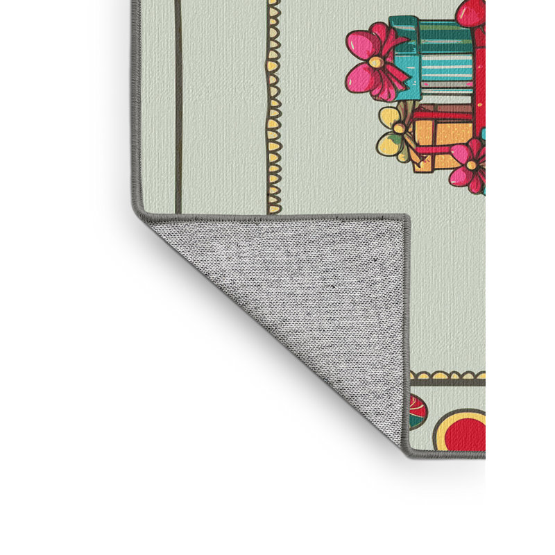 Tapis de Noël hiver lavable Ginza Six, Rectangulaire 2 pi x 3 pi