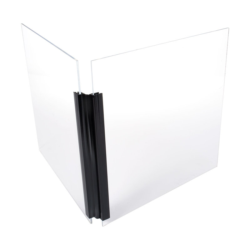 Charnière de remplacement pour auvent pour aquarium noir - 1 paquet - pour couvercles en verre et en acrylique de 3/16 po à 1/4 po