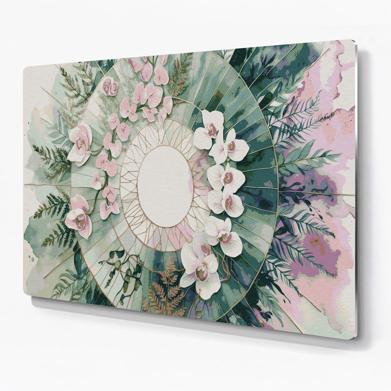 Art mural en métal Botanical Botanical Mandalas, H 12 po x l 18 po