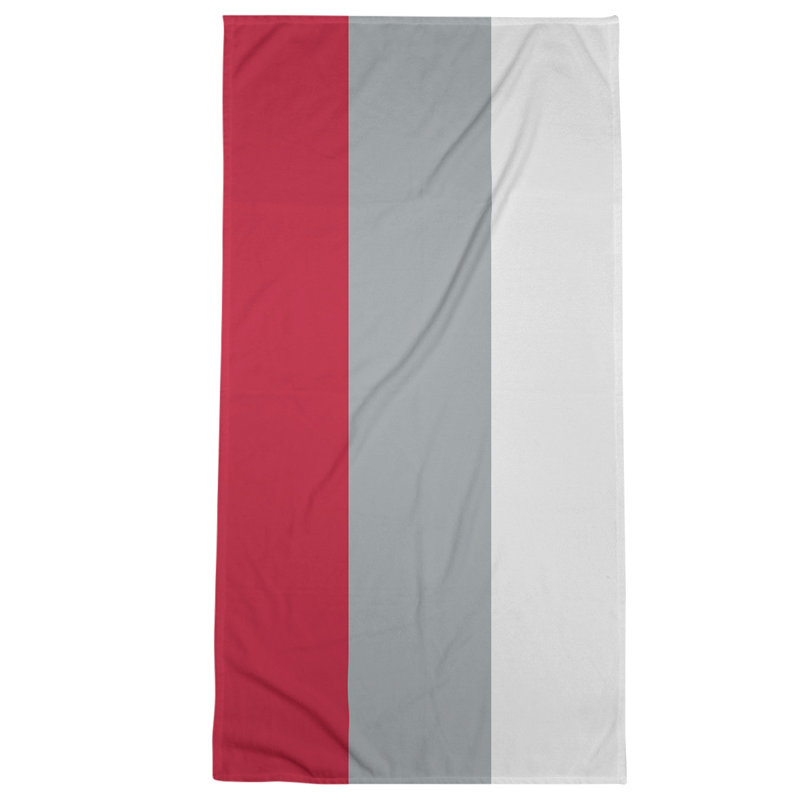 Microfiber Bath Towel, Atlanta Football Dark Red/Gray/Off White