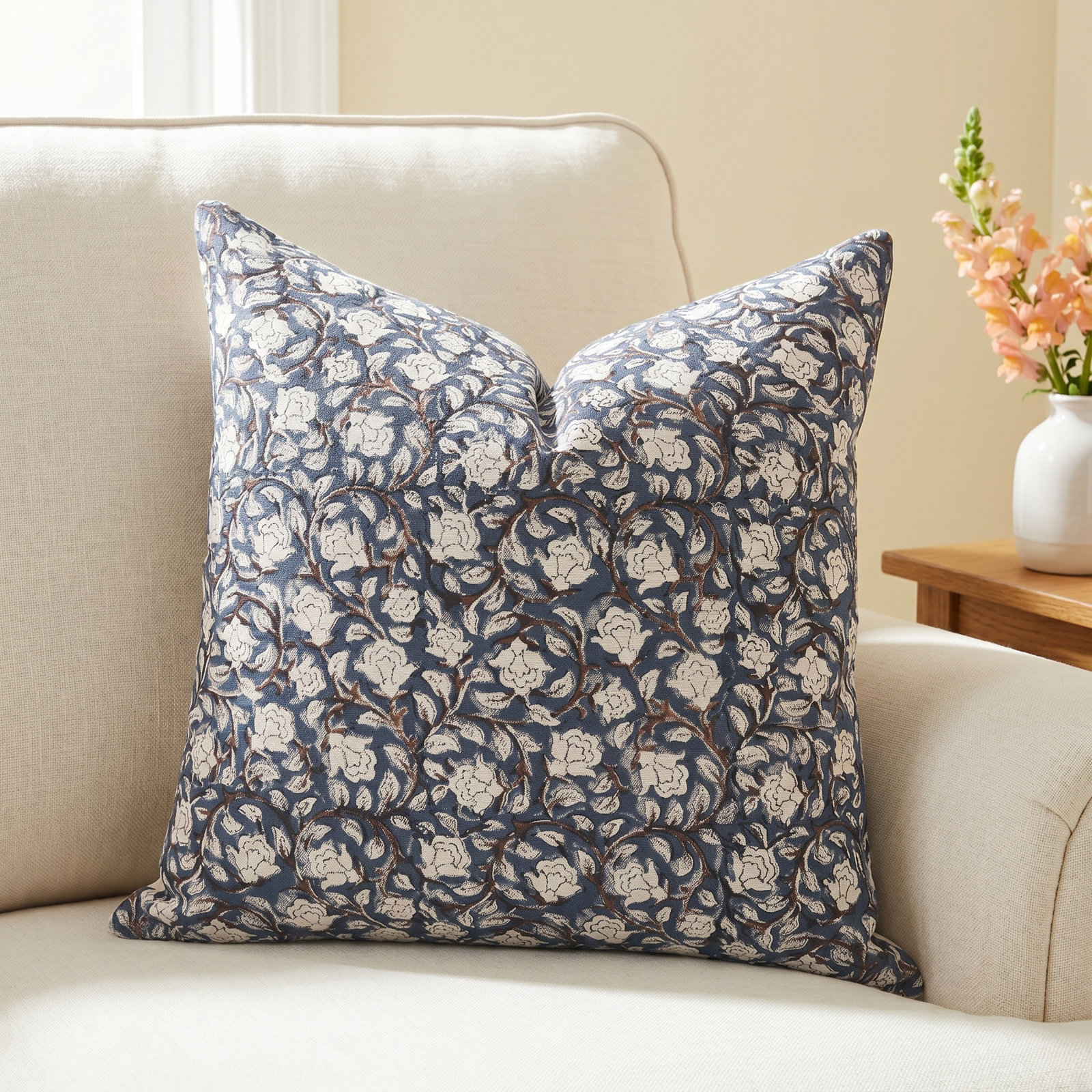 Lerah Cotton Pillow Cover, 22" x 22"