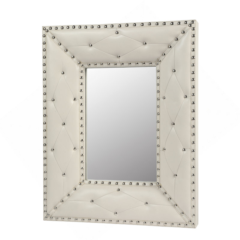 Miroir décoratif mural, rivet, panneau de fibres à densité moyenne recouvert de polyuréthane
