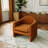 Esly Upholstered Modern Curved Rusted Orange Velevt Barrel Accent Chair-1466543510