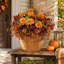 Fleurs de maman artificielles d'automne avec motif en soie résistant aux rayons UV