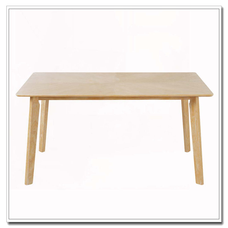 Table de salle à manger, table de salle à manger pour 6 personnes, Bois naturel délavé