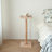 Solid Wood Square End Table,Pedestal Drink Table, Small Corner Table，Tall Plant Stand-Wood-186773990