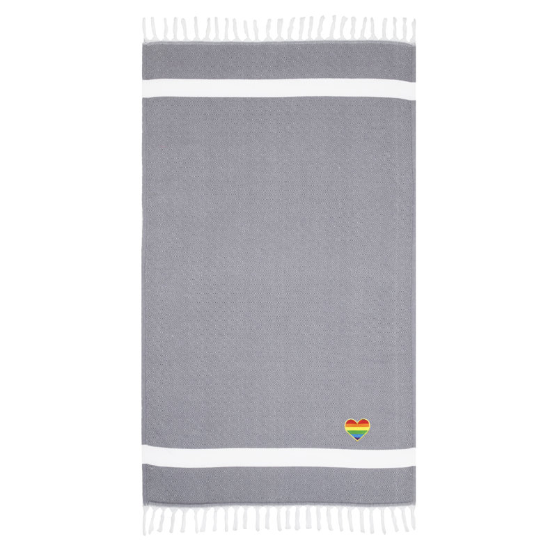Serviette de plage turque en coton, Gris