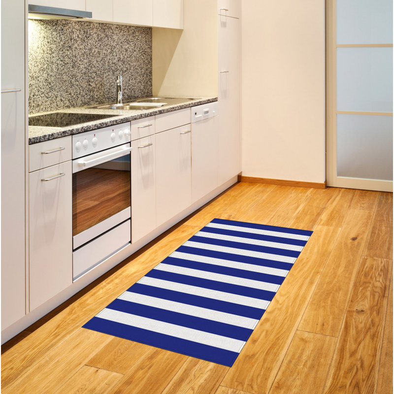 Striped High Density Long Fiber Poly Threads Decorative Area Rug Carpet, Rectangle 2'7" x 5'