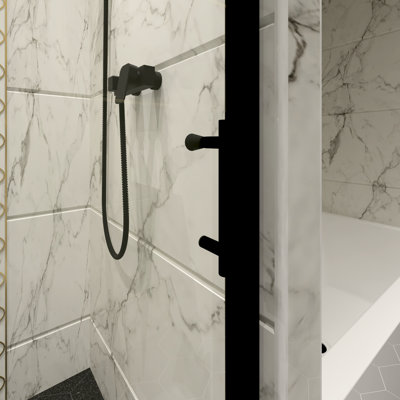 Aluminium Top Track Shower Area, 304 Stainless Steel Handle, Nano Easy Clean Glass, Film, Seamless Sliding System Cabin, Tempered Steady Mechanism