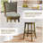 30"Swivel Bar Stools Set of 4, w/Backrests and Wood Frame,Upholstered Bar Chairs-128949365-128949366