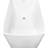 Square - Shape 49'' Glossy Acrylic Freestanding Tub, Drain, Comfortable Seated Soaking, 55 Gallons Capacity, Scratch Bathtub,