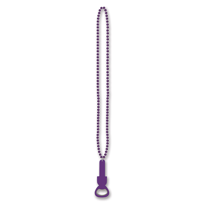 Perles avec ouvre-bouteille - paquet de 12, Mauve