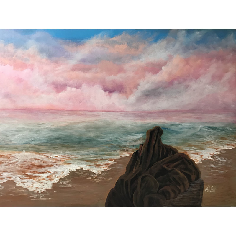 «Heaven» par Alicia Lopez - Peinture, H 24 po x l 32 po, Toile tendue