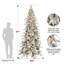 Arbre de Noël pré-éclairé avec pomme de pin, lumières DEL et base en métal-129931781
